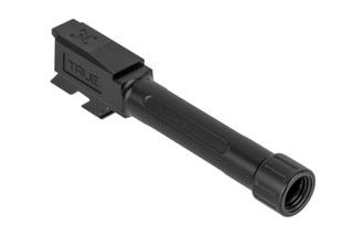 The True Precision Glock 43 threaded barrel features a black Nitride finish